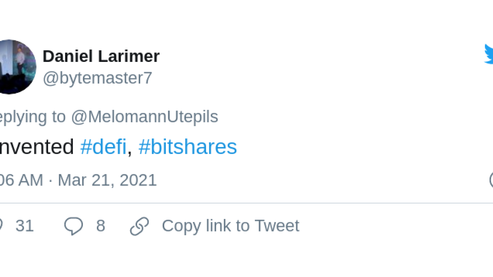 Daniel Larimer invented DeFi