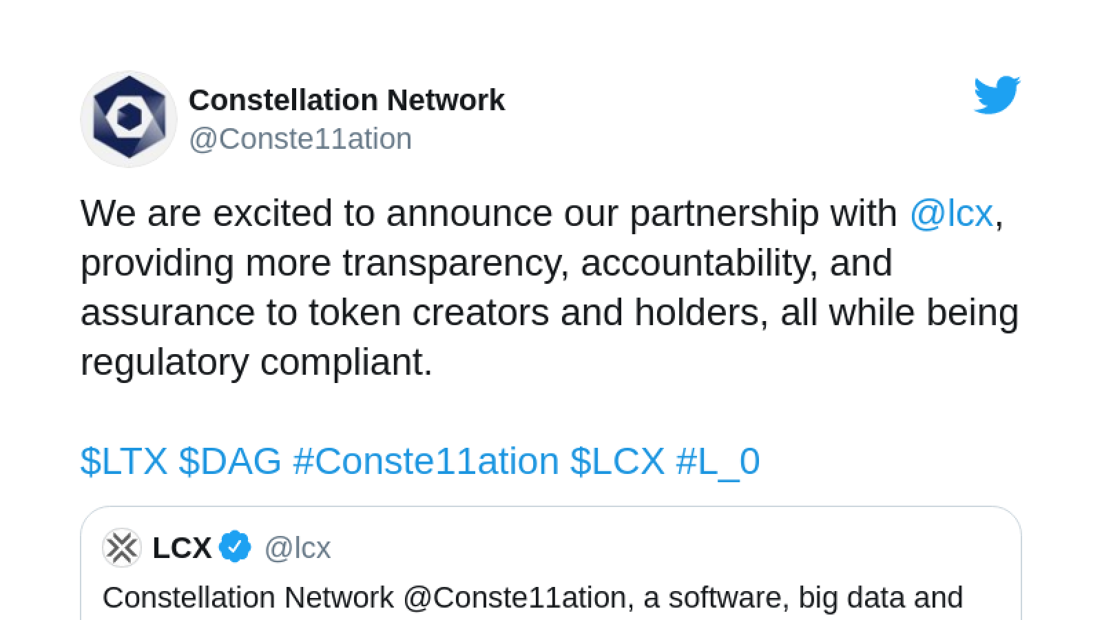 Constellation Network partners LSX