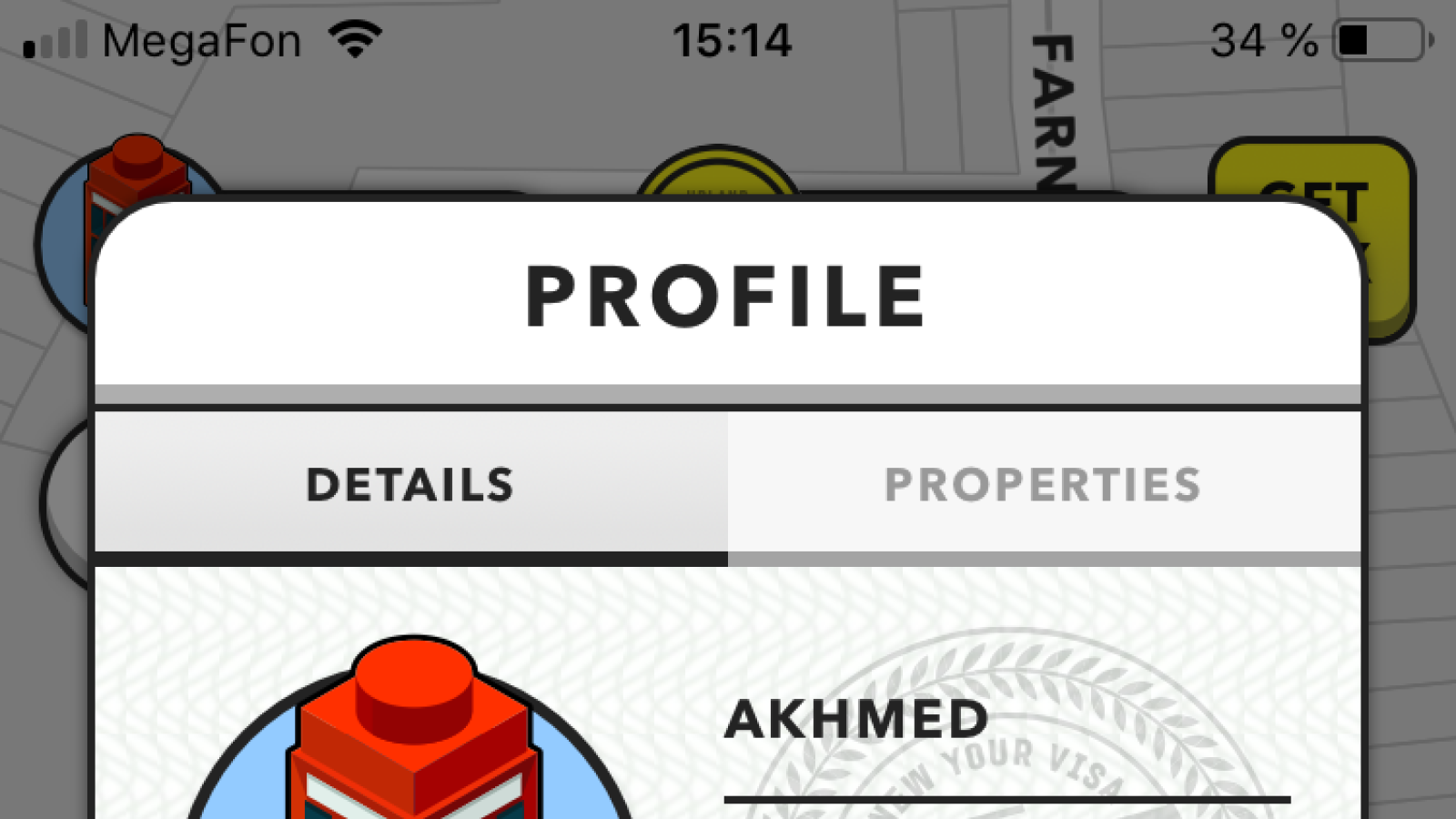 Here is how the newbie profile looks. To browse through the objects available for sale, the gamers need to choose the Block Explorer symbol (e.g. red cabin)