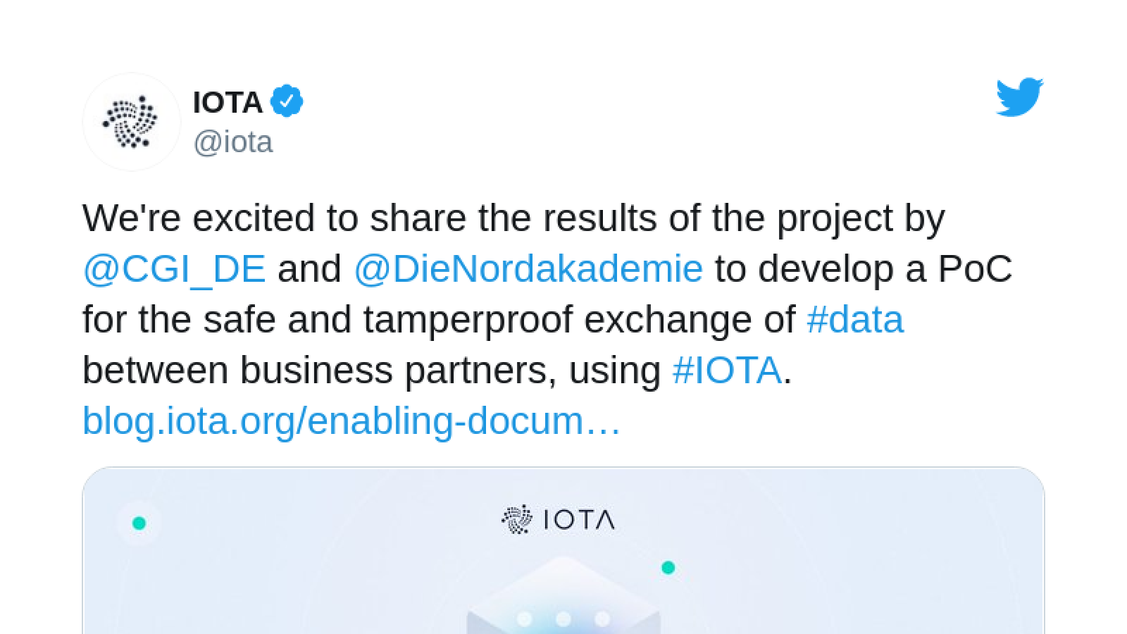 IOTA applies its DLT for documents verification