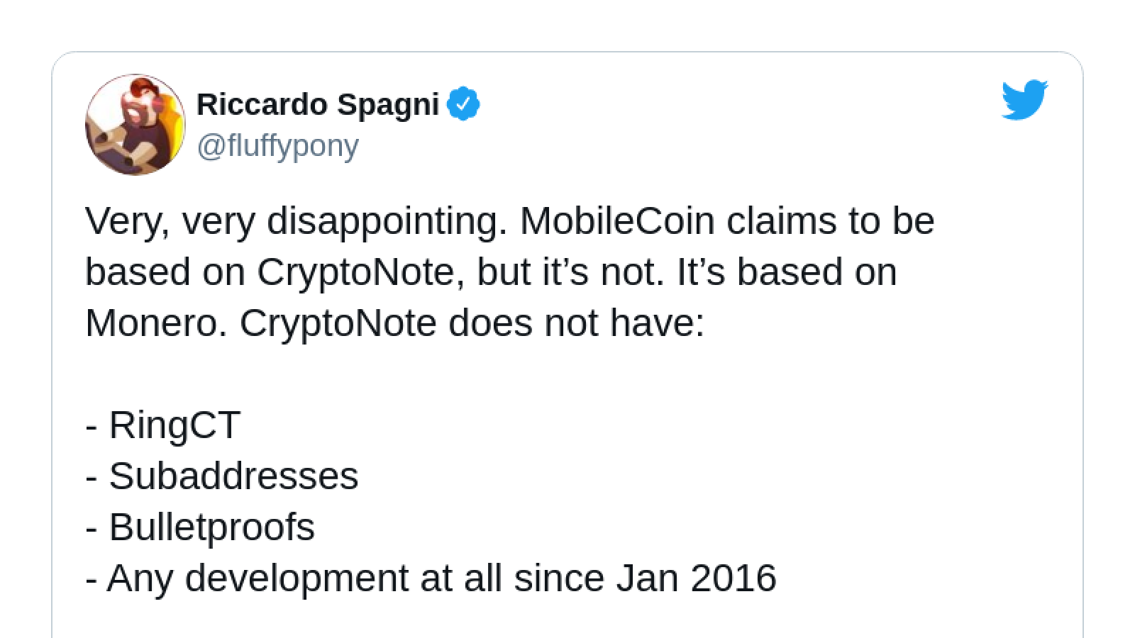 Monero codebase utilized by MobileCoin