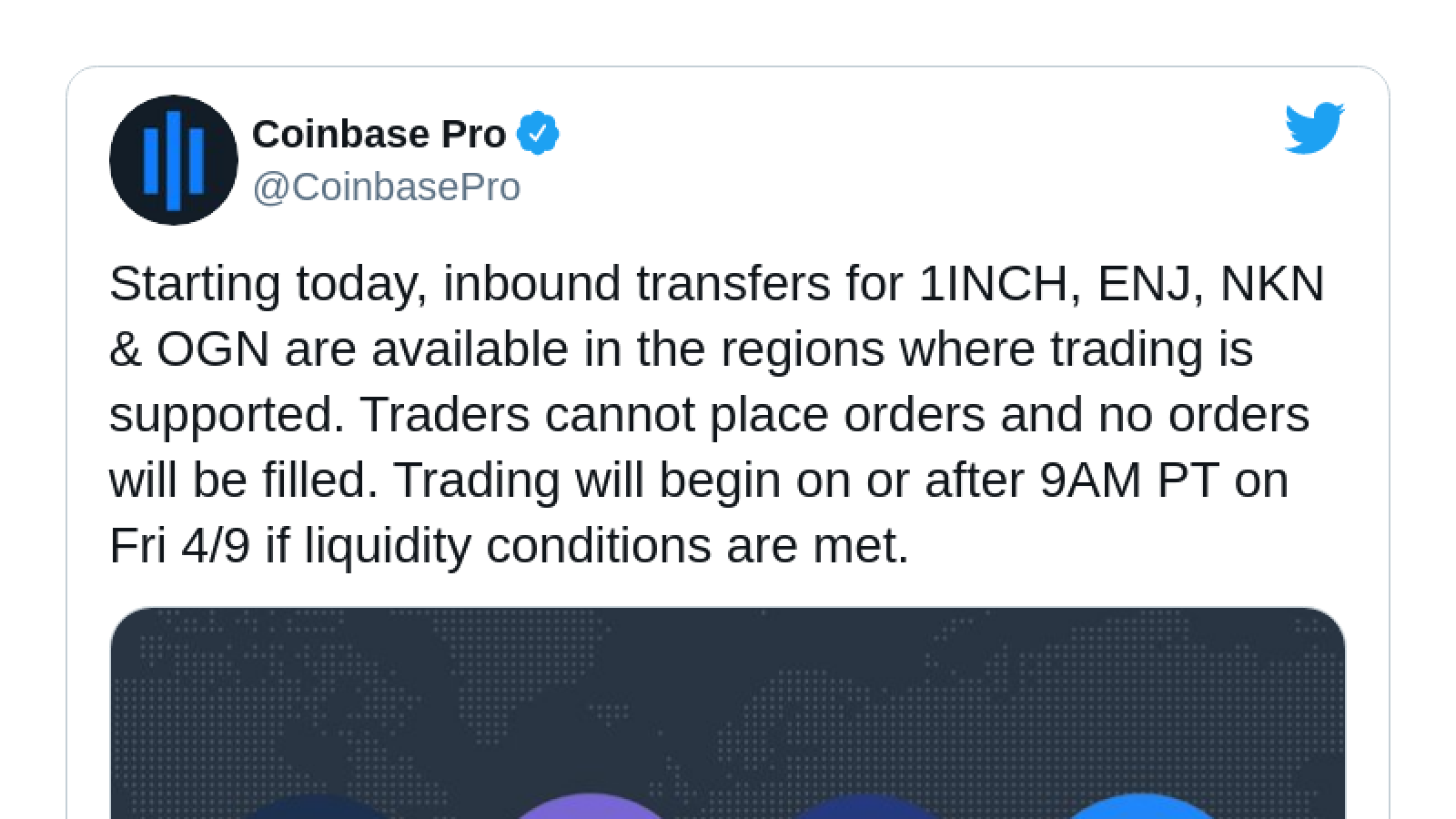 Enjin listed by Coinbase