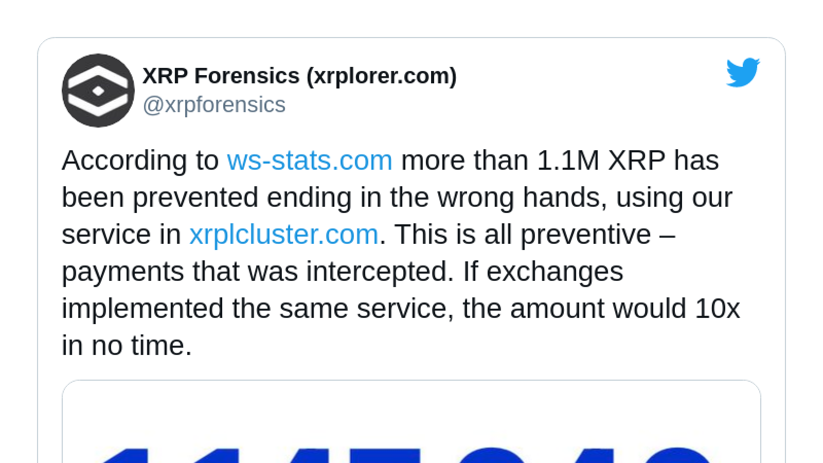 XRP Forensics team shared statistics on scams