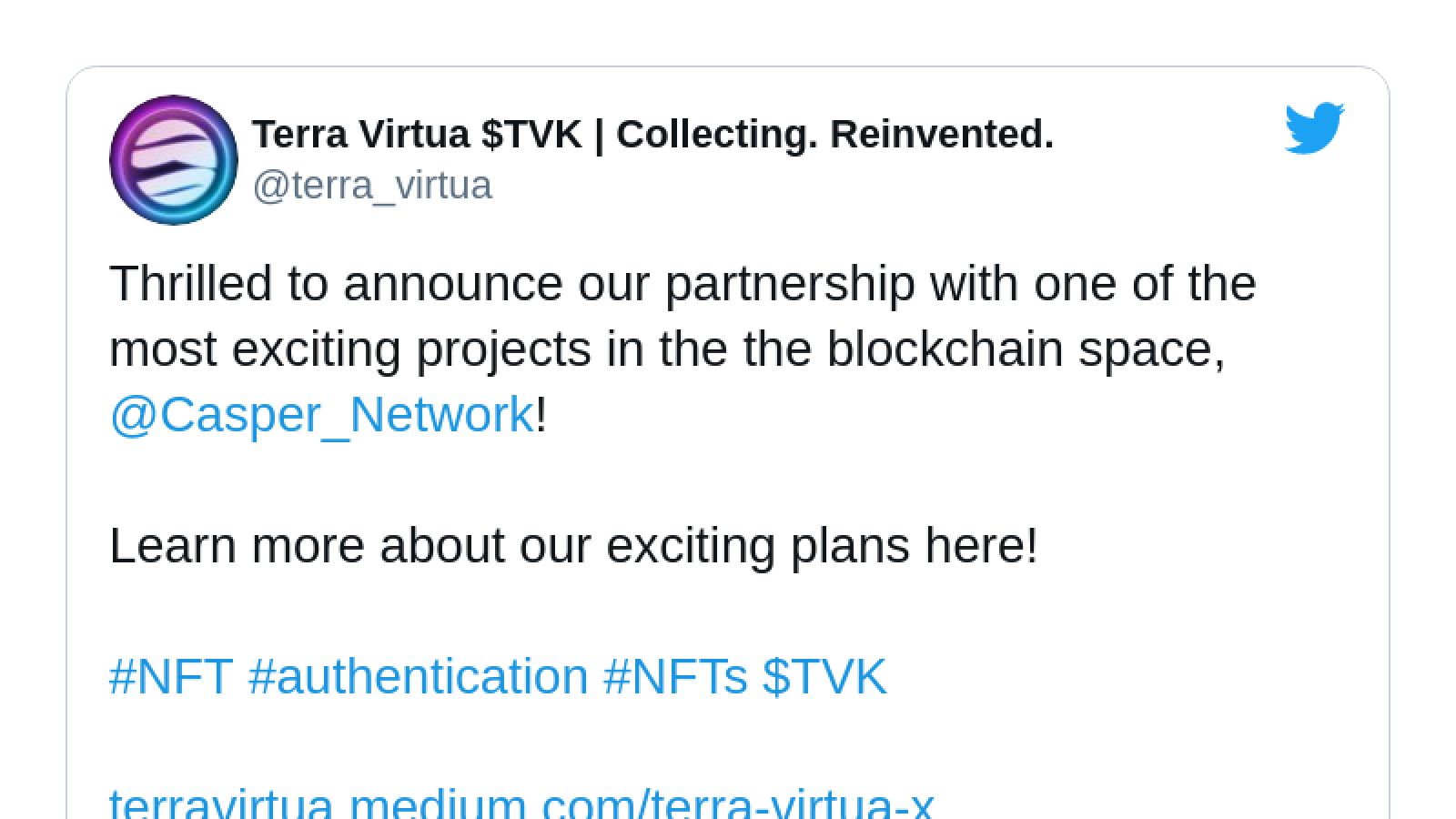 Terra Virtua partners Casper Network