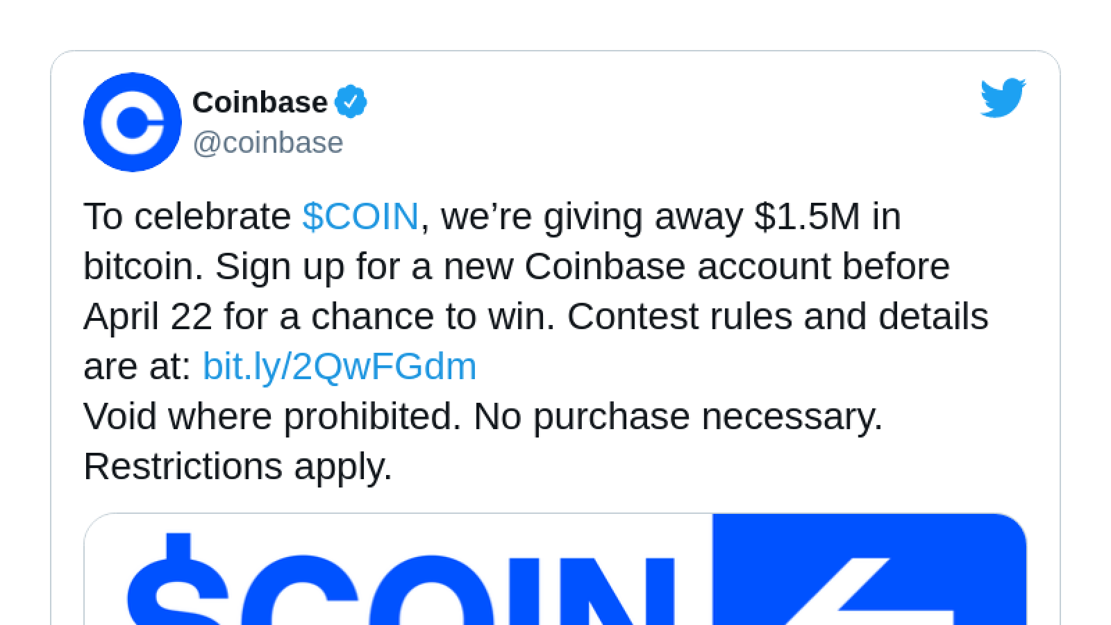 Coinbase launches $1,5M airdrop