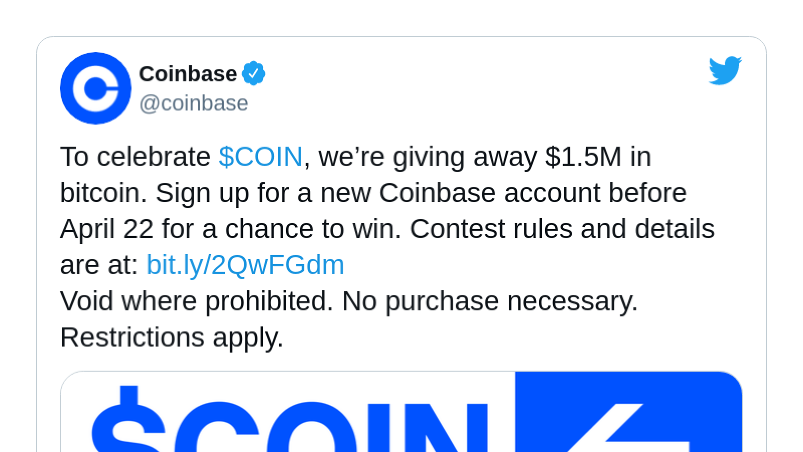 Coinbase $3 Million Giveaway- Win $1 Million In Bitcoin (3 Winners