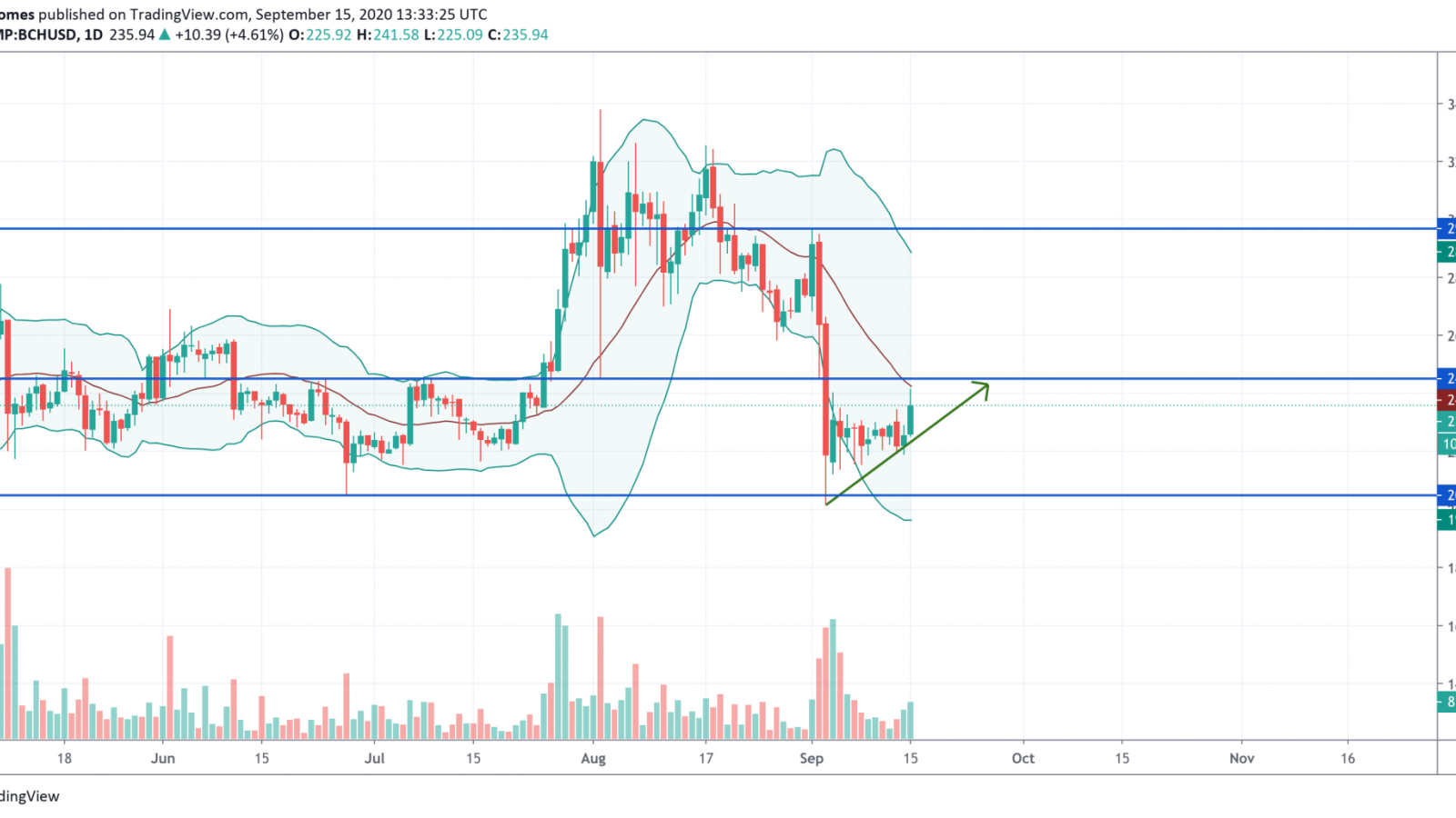 BCH/USD chart by TradingView