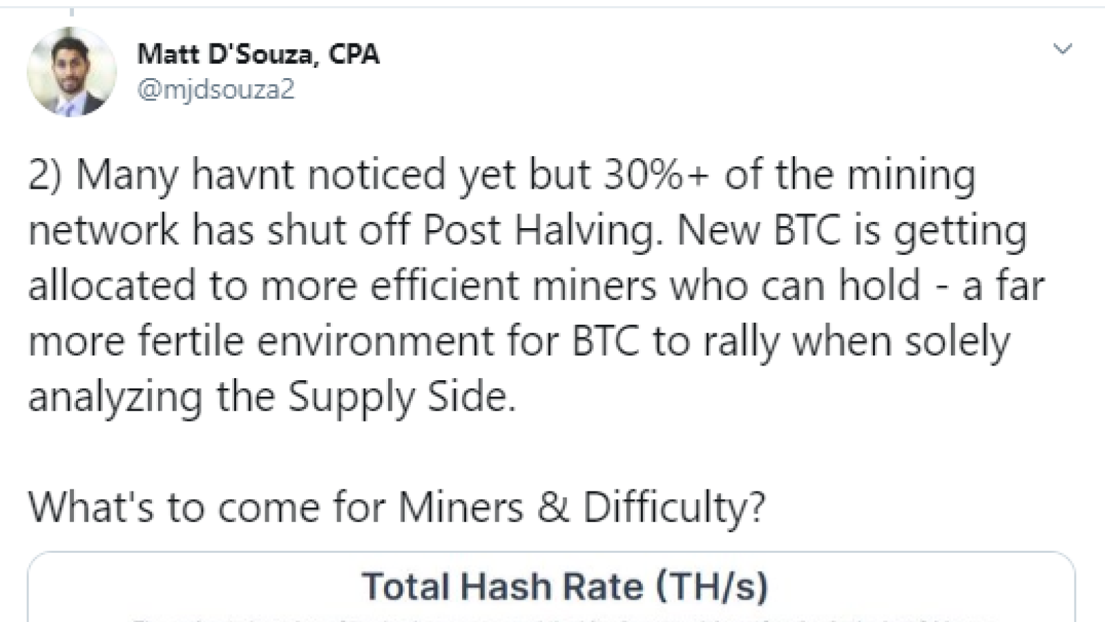 BTC hashrate