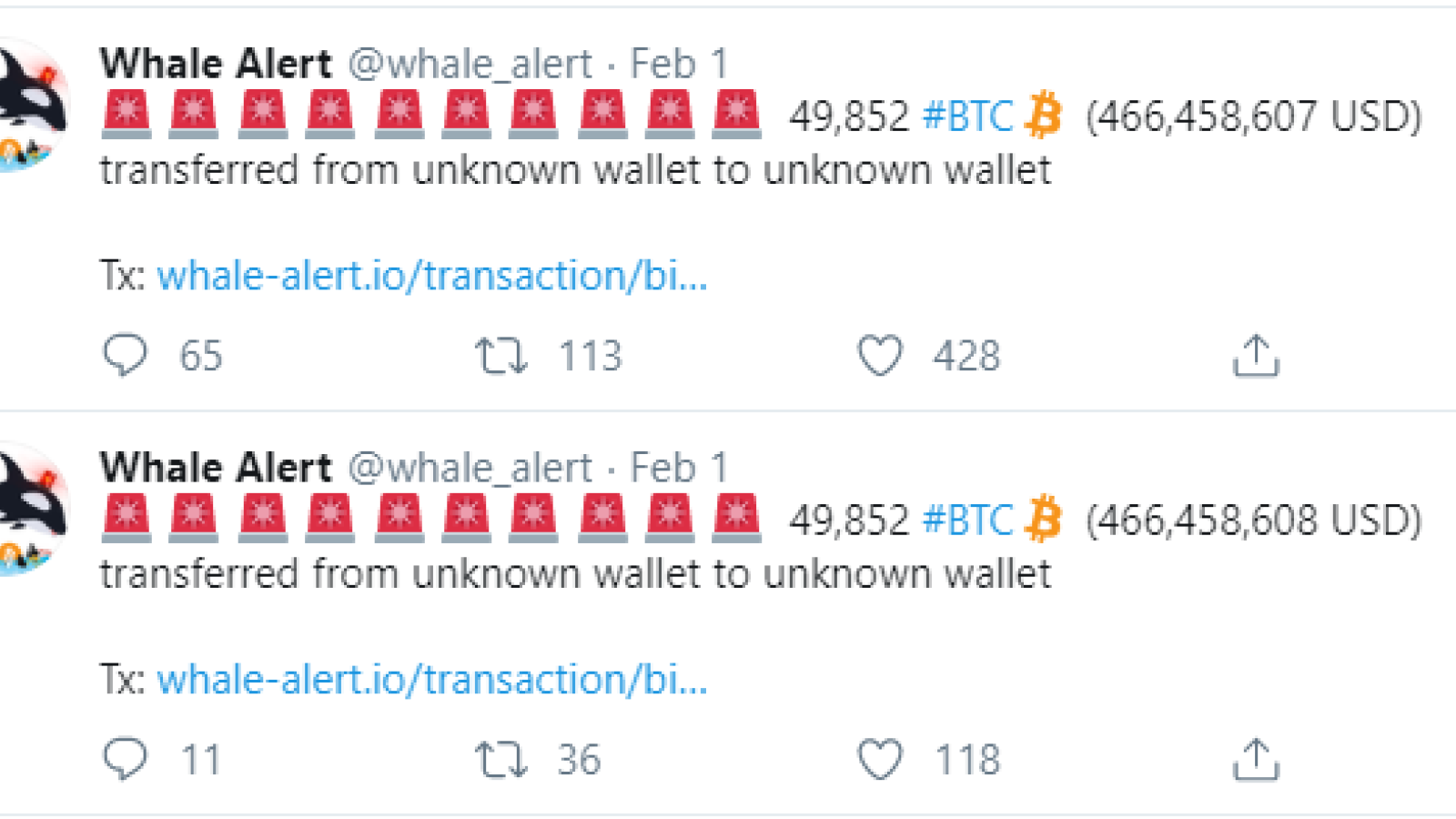 BTC Whale Alert