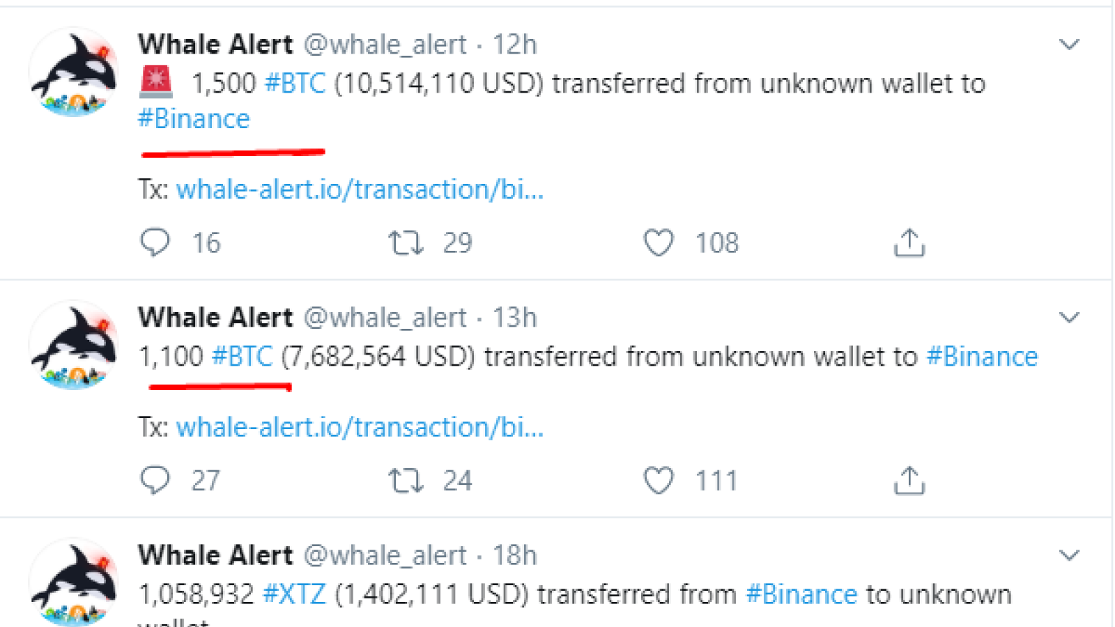 Binance Whale Alert