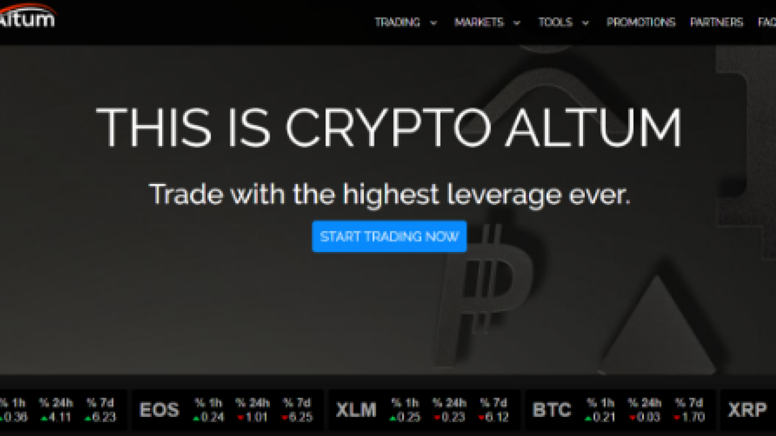 CryptoAltum Trading Interface
