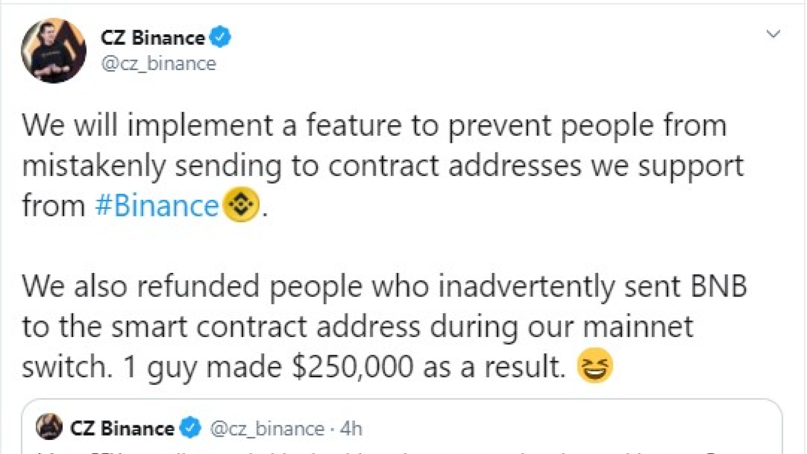 CZ Binance