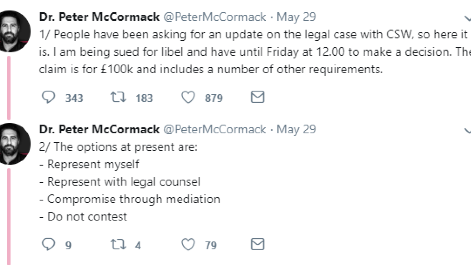 Craig Wright’s Legal Action Against Peter McCormack Might Cost Podcaster over £700,000