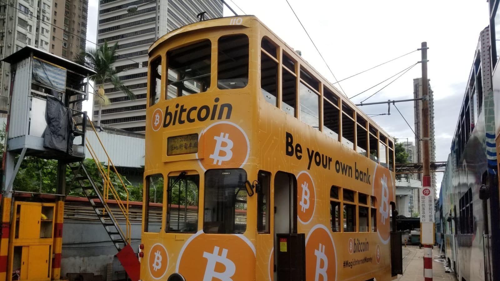 Trams with Bitcoin logo in Hong Kong. Source: Bitcoin Association of Hong Kong