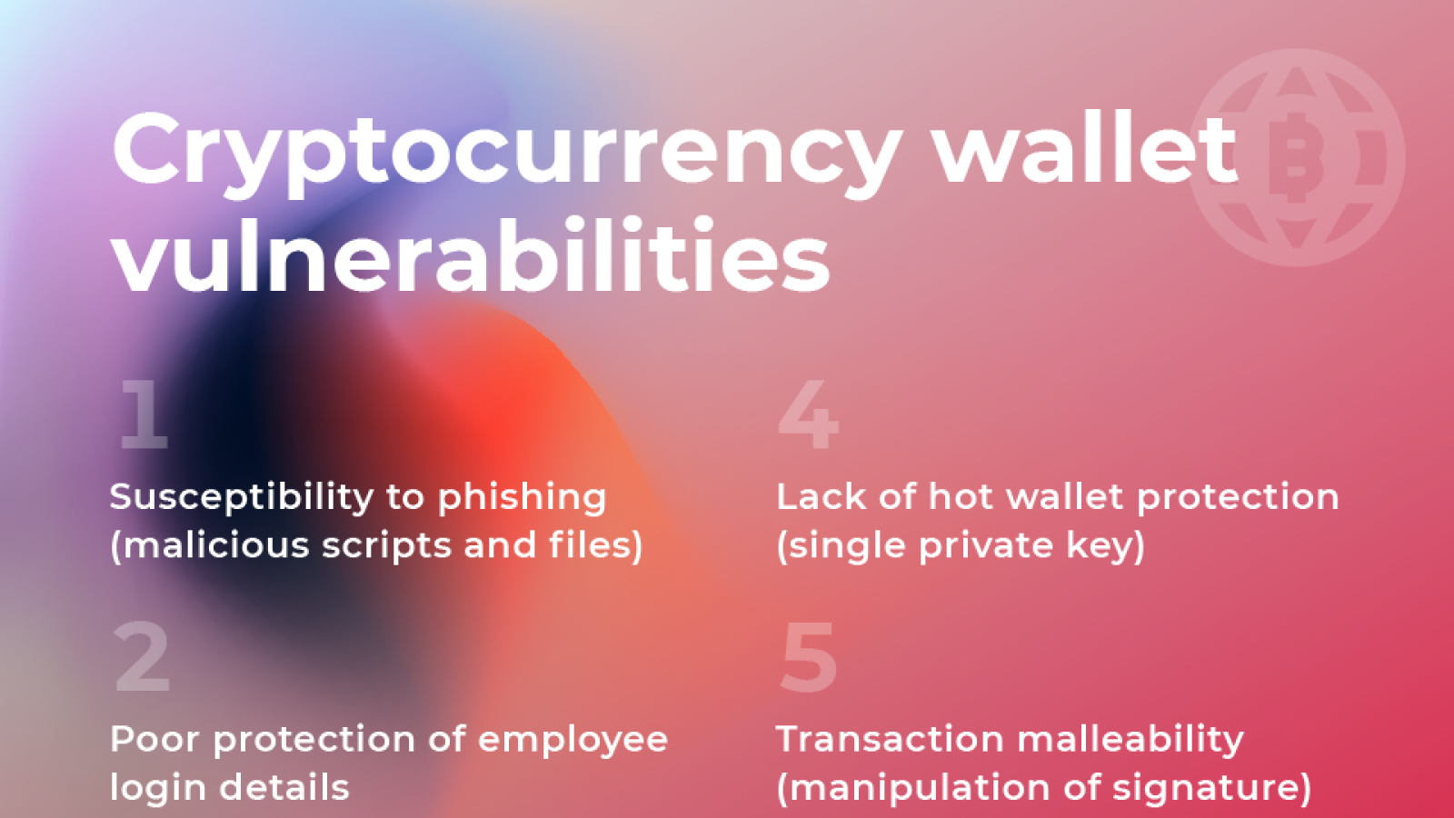 Main vulnerabilities of cryptocurrency wallets