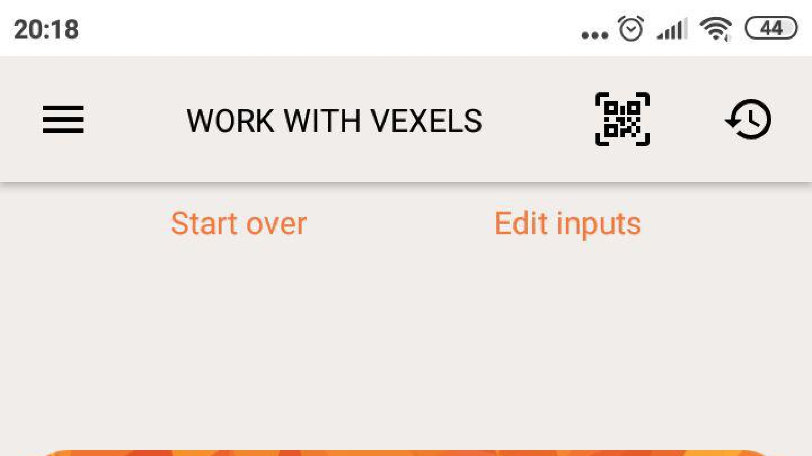 Vexel application interface 