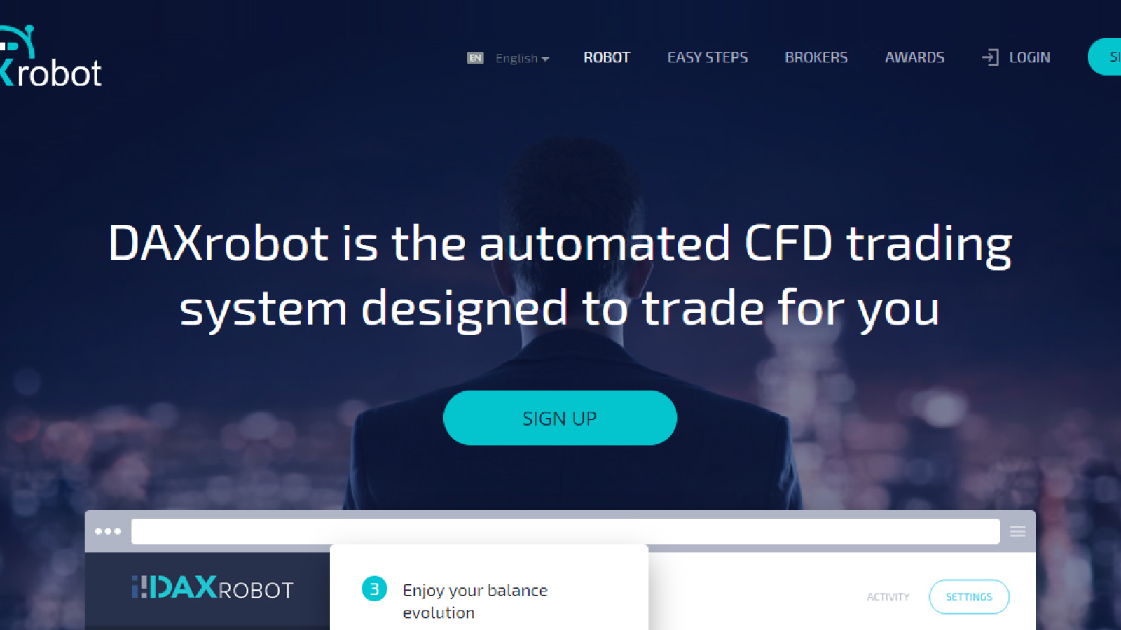 DAXrobot web interface