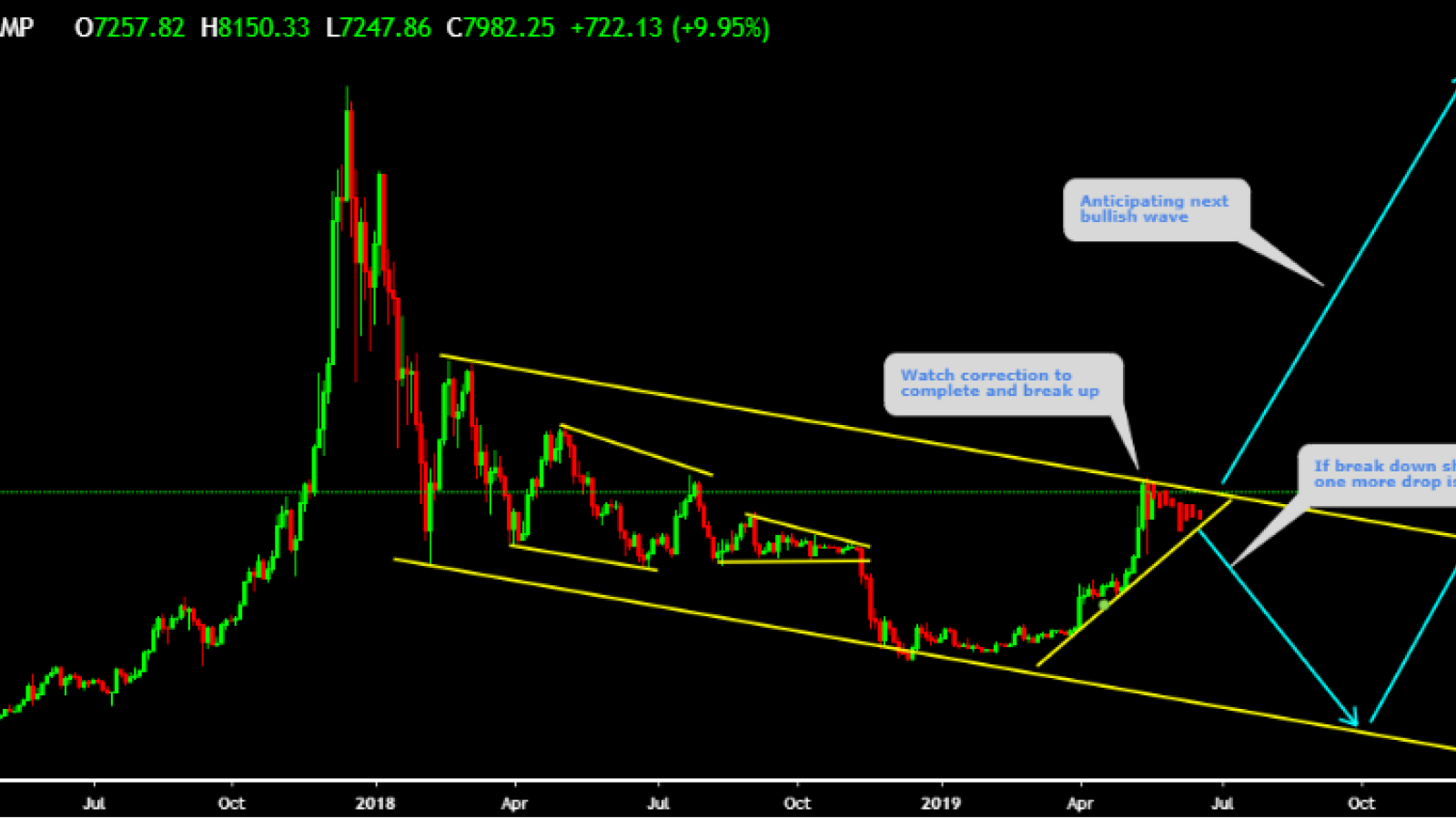 BTC price forecast 2019 by Wave-Trader