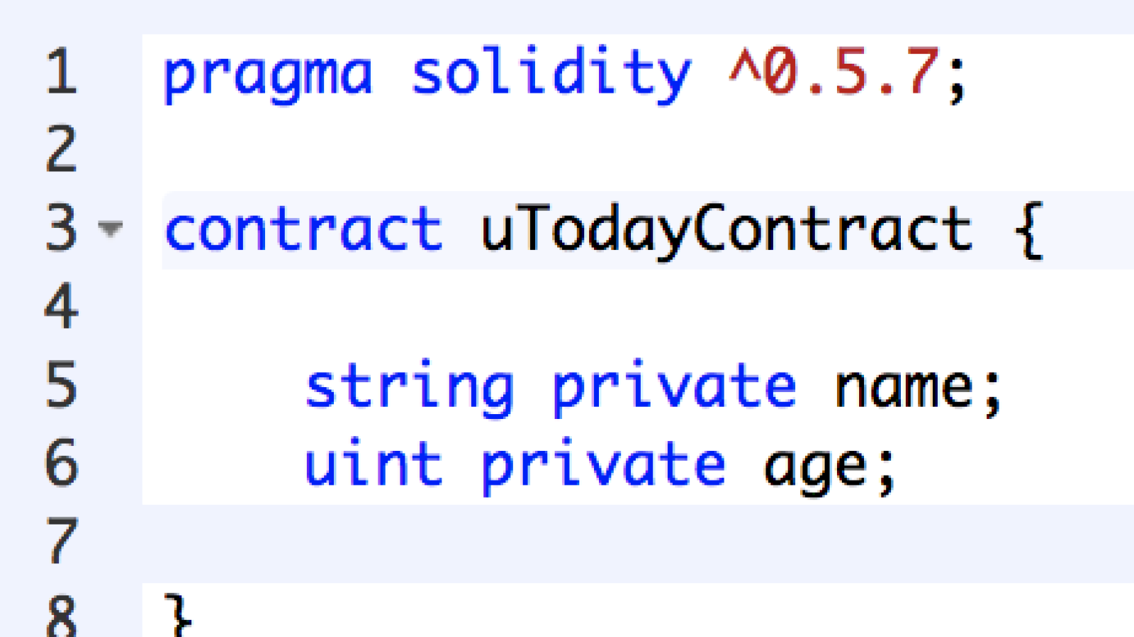 A private string and an integer