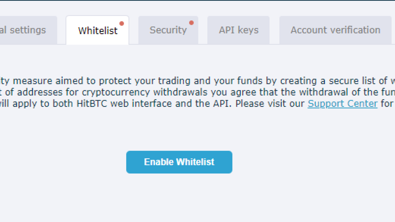 The whitelist option