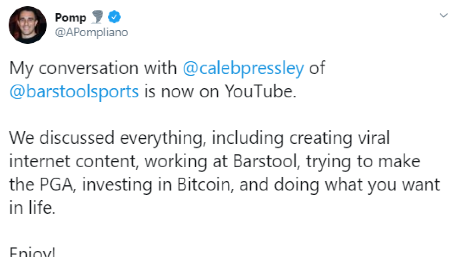 Former UNC QB Caleb Pressley thrives at Barstool Sports with his