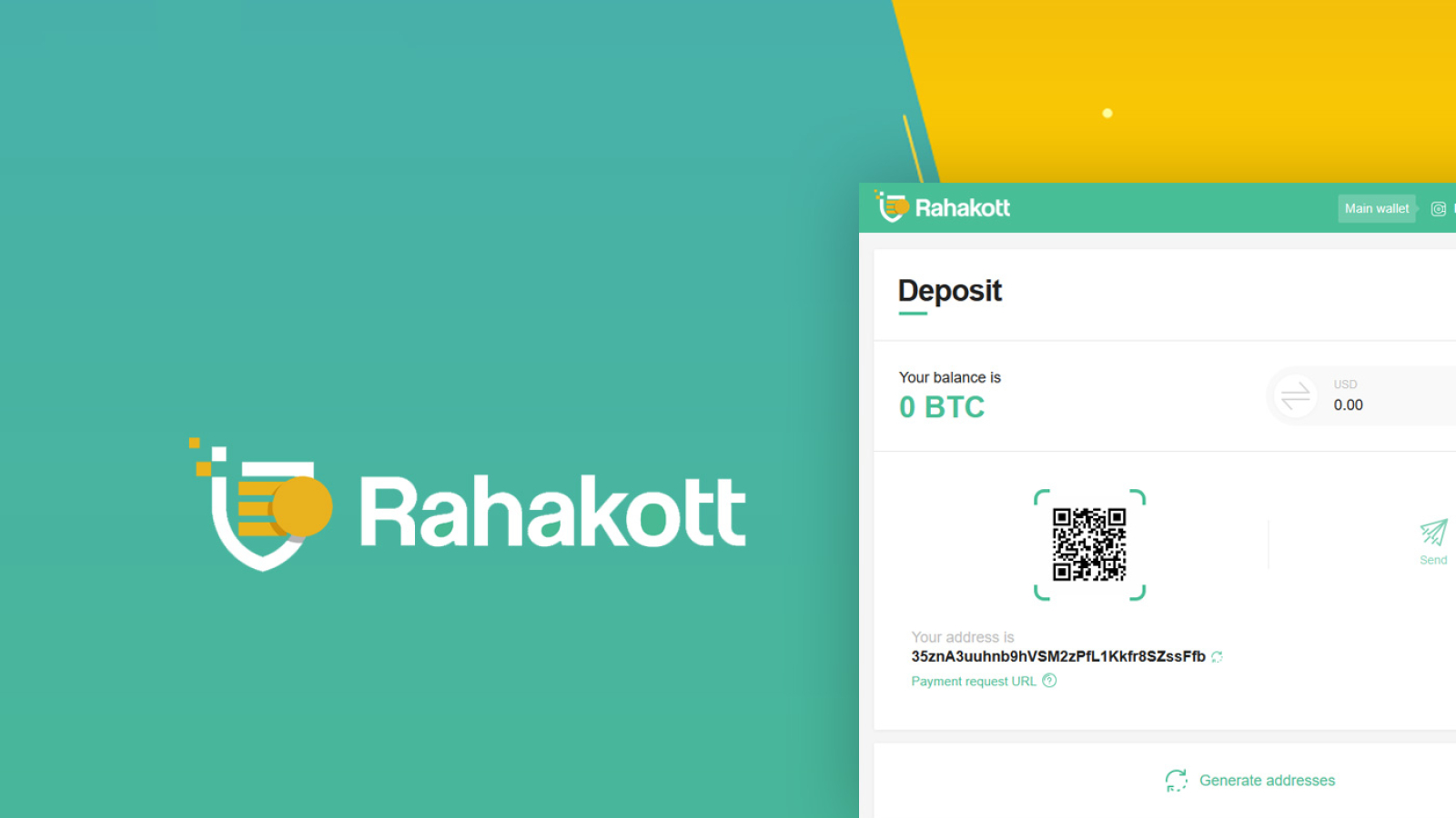 Rahakott is a minimalistic web wallet