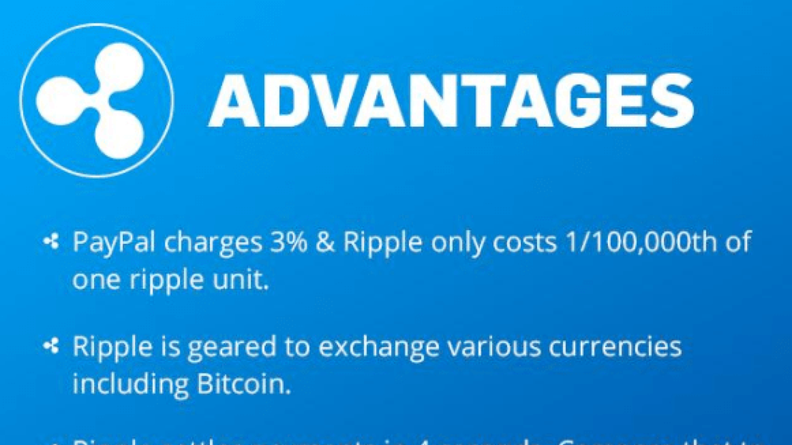 Ripple advantages