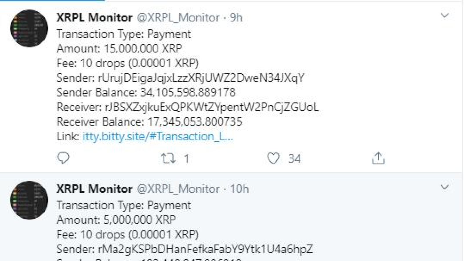 50 mln XRP