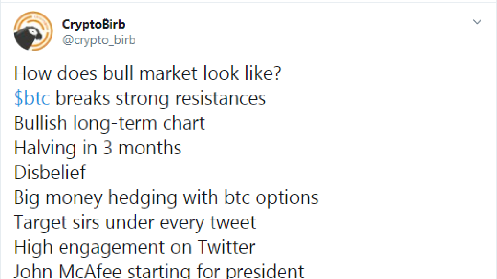 Nine Bullish Market Evidences By Crypto Birb