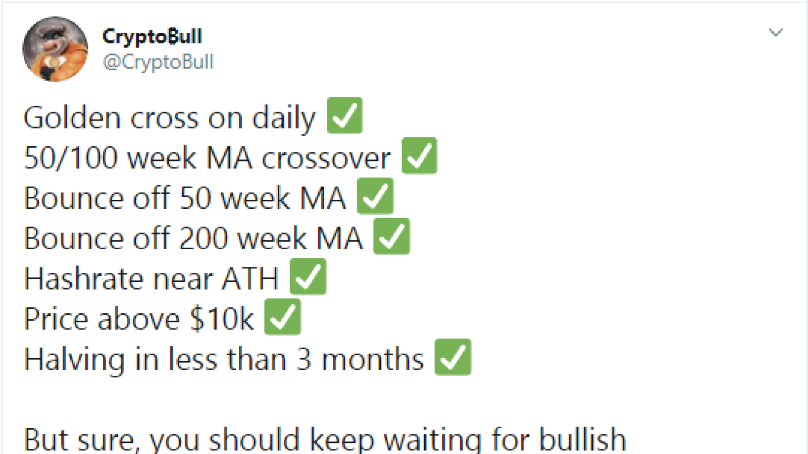 Bullish prediction by CryptoBull