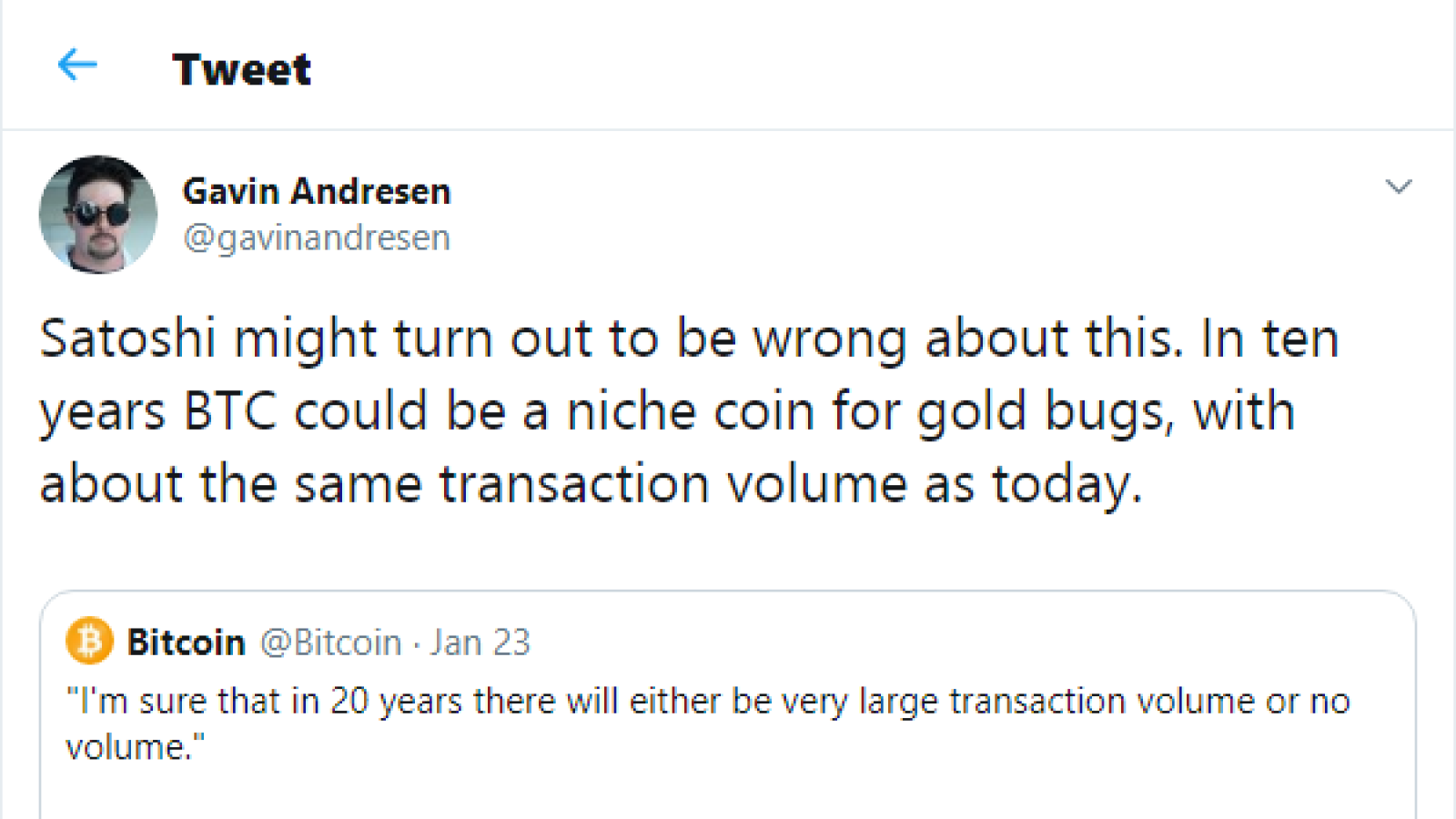 Gavin Andresen: Satoshi might have been wrong