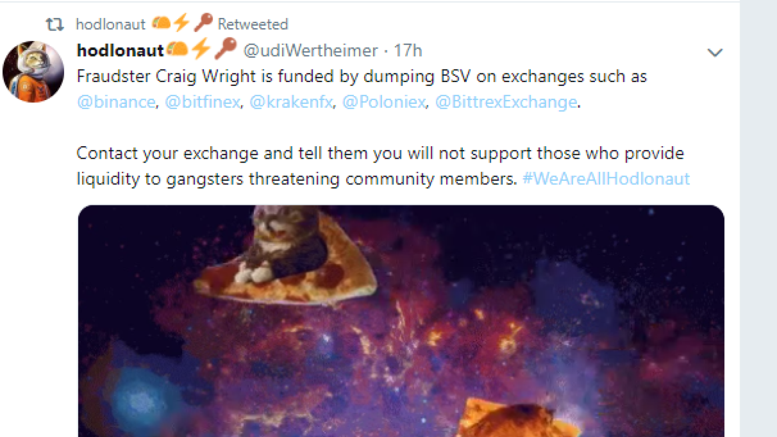 Binance's CZ Threatens to Delist BSV, Responding to Craig Wright's Letter to Sue Hodlonaut for Libel