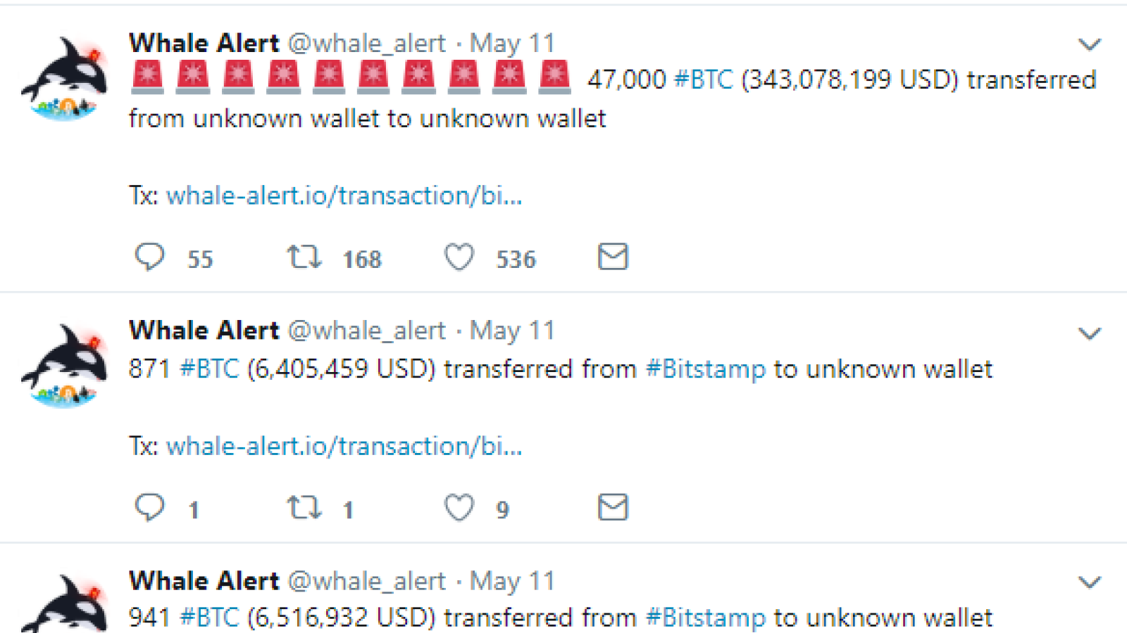 https://twitter.com/whale_alert 