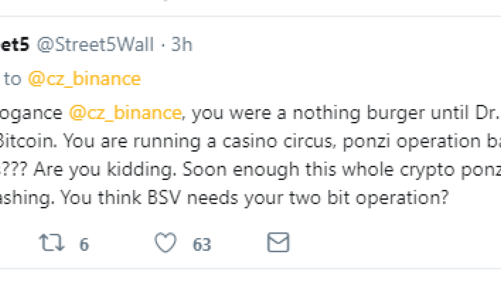 Binance's CZ Threatens to Delist BSV, Responding to Craig Wright's Letter to Sue Hodlonaut for Libel