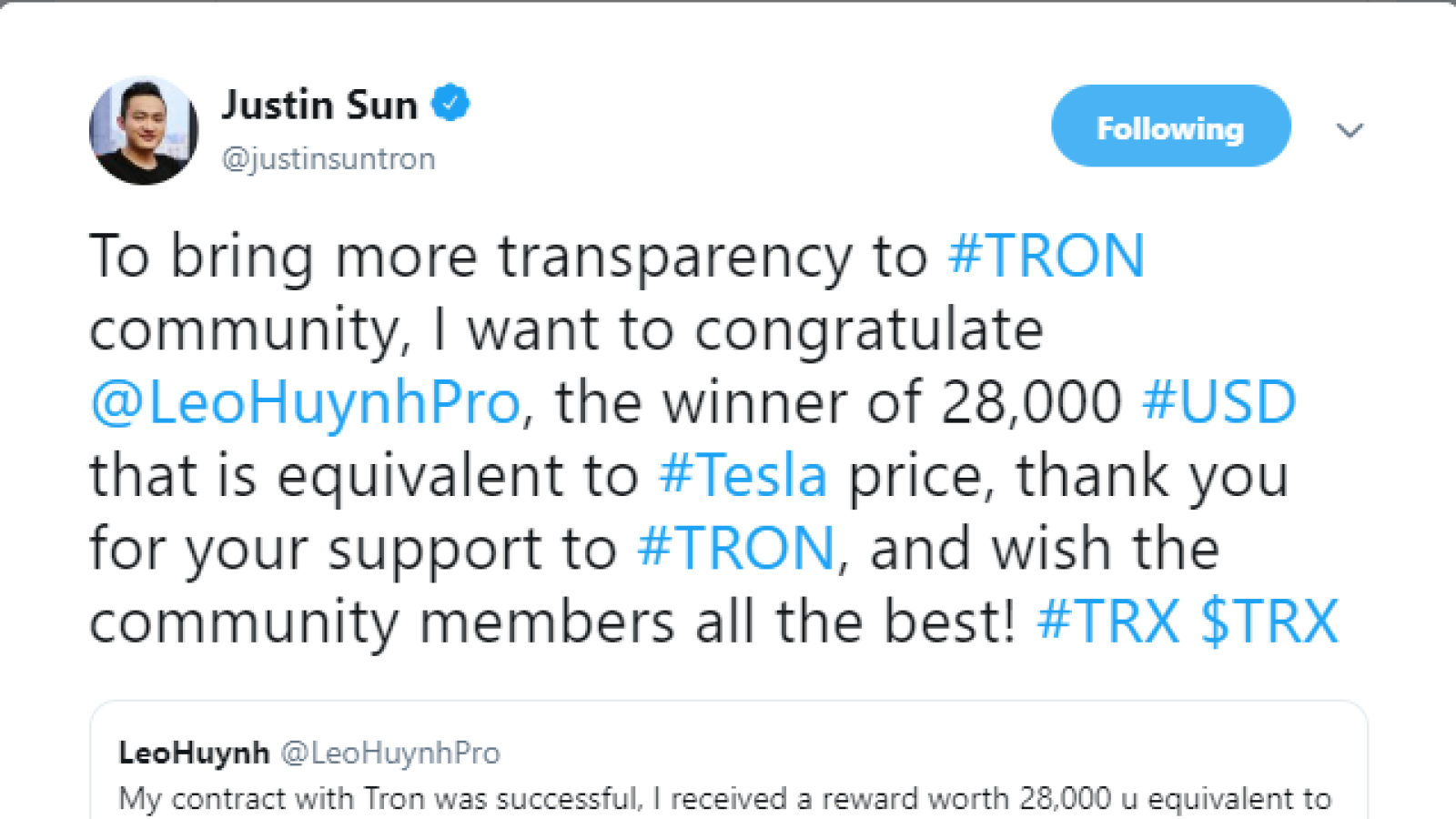 https://twitter.com/justinsuntron/status/1127824127941795840