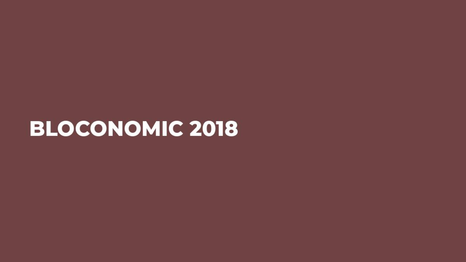 Bloconomic 2018