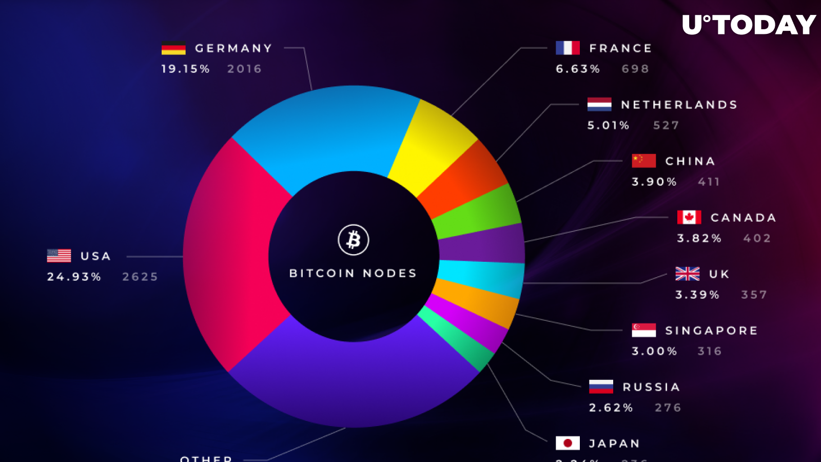 Top Countries by Bitcoin Nodes: US and Germany in the Lead 