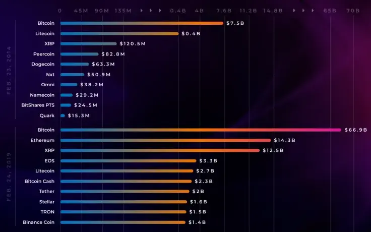 Bitcoin (BTC), Litecoin (LTC), Dogecoin (DOGE): This Is What Top 10 Cryptocurrencies Looked Like Five Years Ago 