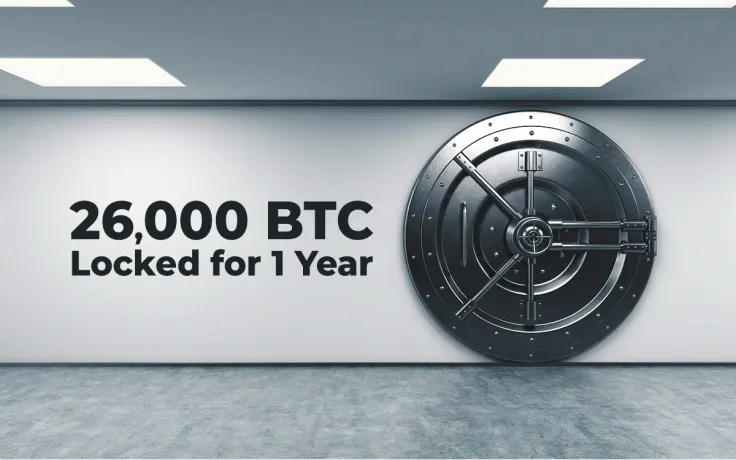 26,000 Bitcoins (BTC) Locked for 1 Year as Institutions Jump on Crypto Bandwagon