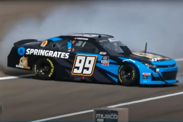 Dogecoin Car Crashes During NASCAR Xfinity Series Race