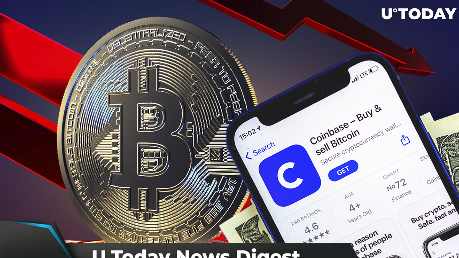 Bitcoin Plunges 7%, DOGE Gets Ahead of SHIB, Coinbase Becomes Most Popular iPhone App: Crypto News Digest by U.Today