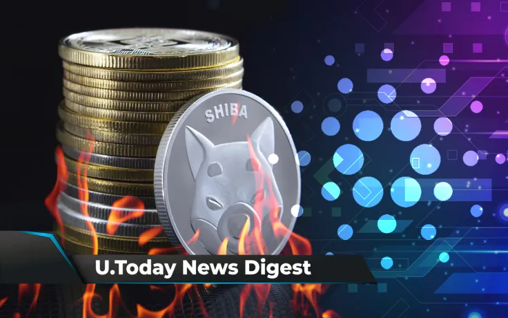 SHIB Burn Rate Spikes 190%, ETH Community Disagrees with Vitalik Buterin, Cardano Faces Institutional Inflows: Crypto News Digest by U.Today