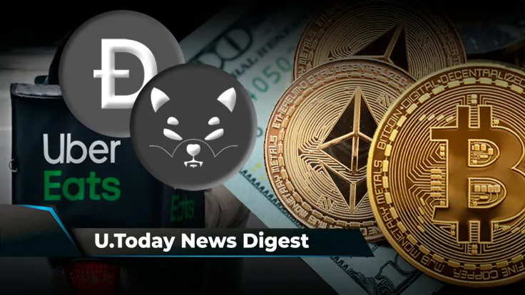 SHIB and DOGE Accepted by Uber Eats, BTC and ETH Signal Incoming Turnaround, Colombia to Use XRPL for Land Registry: Crypto News Digest by U.Today