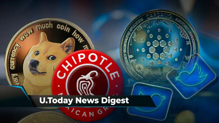 DOGE “Takes Over” Chipotle, SEC Fails to Revoke XRP Holders’ Amici Status, Cardano Loses Popularity on Twitter: Crypto News Digest by U.Today
