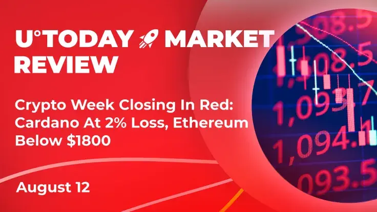 Crypto Week Closing in Red: Cardano (ADA) at 2% Loss, Ethereum (ETH) Below $1,800: Crypto Market Review, August 12
