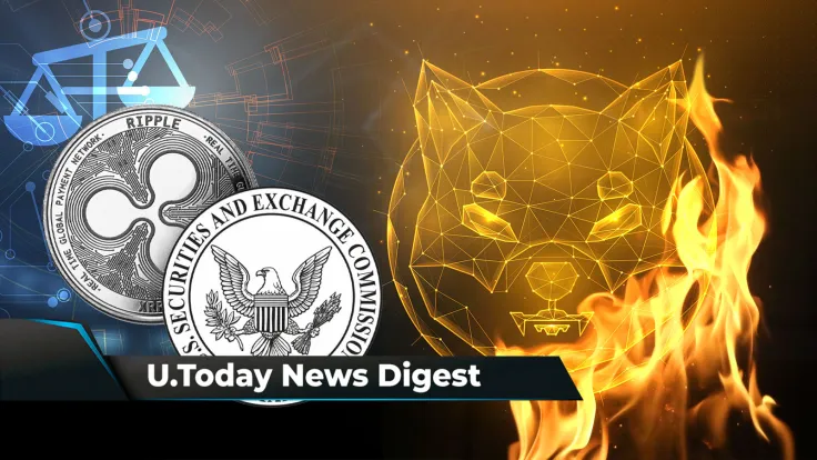 Ripple-SEC Settlement Possible, SHIB Burn Rate Spikes 1,082%, New York Partially Bans Crypto Mining: Crypto News Digest by U.Today