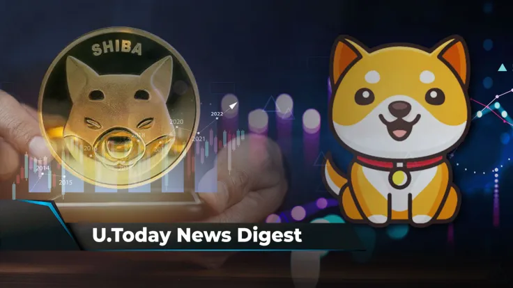 SHIB Hits Big New Milestone, Baby Doge Coin Spikes Briefly on Listing News, XRP to Become Available for Fiat Purchases in UK and France: Crypto News Digest by U.Today