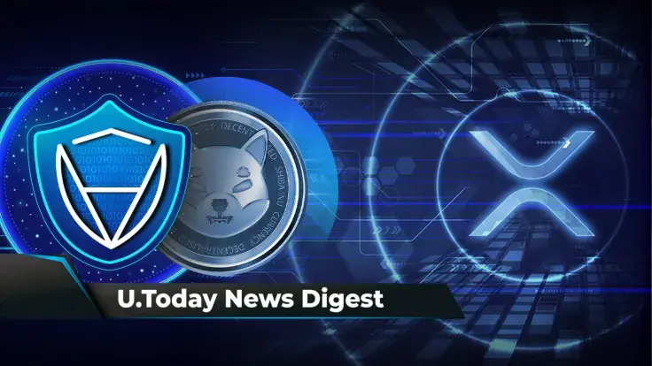 SHIB Important Alert Issued by Japanese Exchange, XRP Network Sees Historic Address Activity, SHIB Regains AAA Security Status on CertiK: Crypto News Digest by U.Today