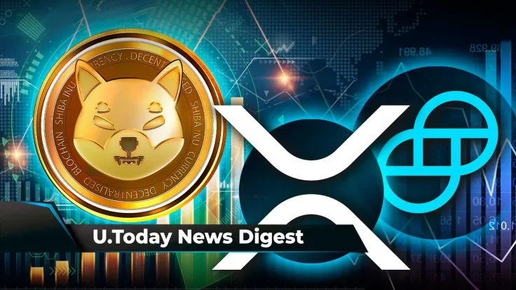 SHIB on Verge of Golden Cross, XRP Briefly Jumps to $50 on Gemini, Cardano Successfully Mints BTC: Crypto News Digest by U.Today