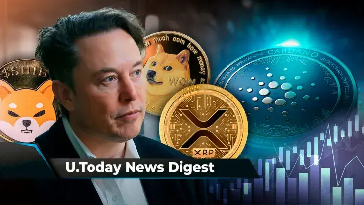 Elon Musk Triggers Reaction of DOGE, SHIB, XRP Armies; BTC Bulls Receive Warning from Peter Brandt, ADA Eyes 2,448% Surge Per This Prediction: Crypto News Digest by U.Today